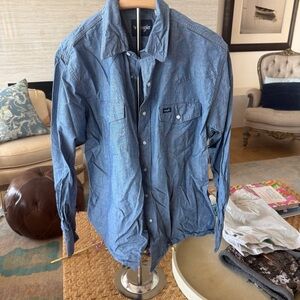 Wrangler Light Blue Pearl Snap Shirt